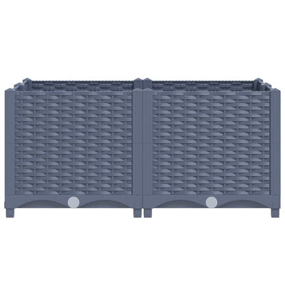 310411 vidaXL Raised Bed 80x80x38 cm Polypropylene 4