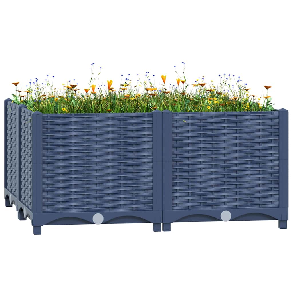 310411 vidaXL Raised Bed 80x80x38 cm Polypropylene 1