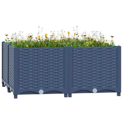310411 vidaXL Raised Bed 80x80x38 cm Polypropylene 1
