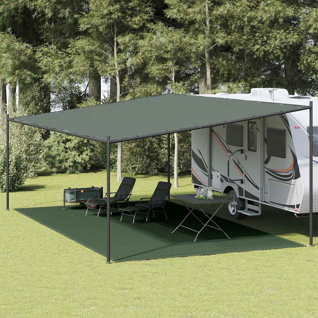 Tent Carpet 400x700 cm HDPE Width 400 cm Length 700 cm Dark green