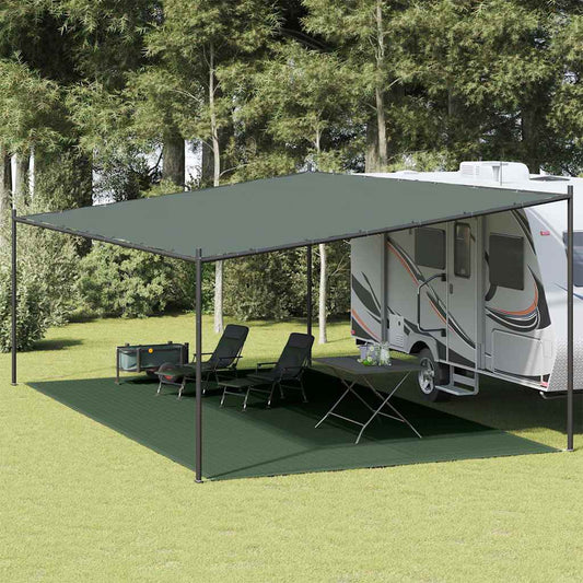 310714 vidaXL Tent Carpet 400x700 cm Dark Green HDPE 1