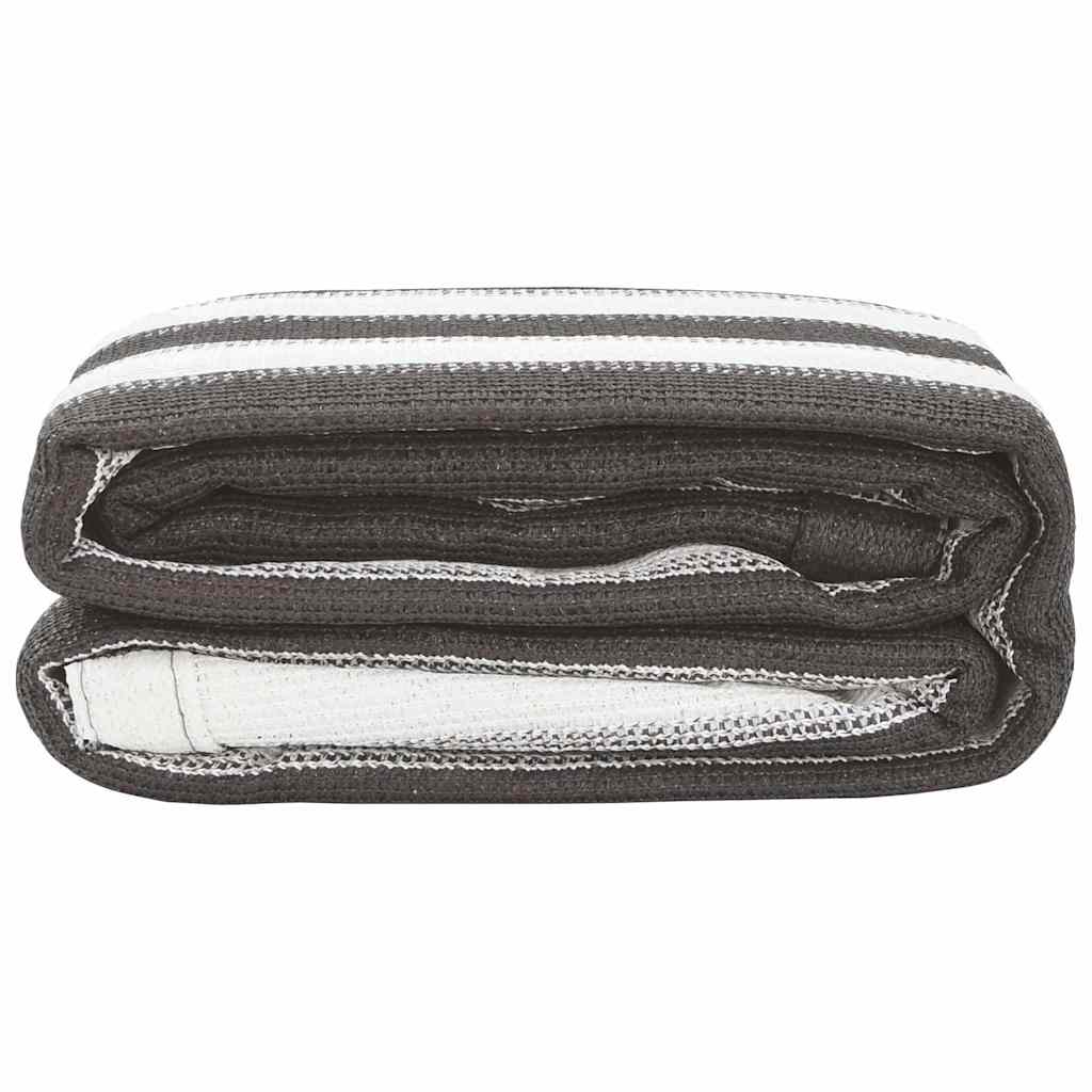 vidaXL Tent Carpet Anthracite and White 400x700 cm HDPE 3