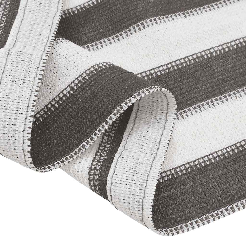 vidaXL Tent Carpet Anthracite and White 400x700 cm HDPE 6