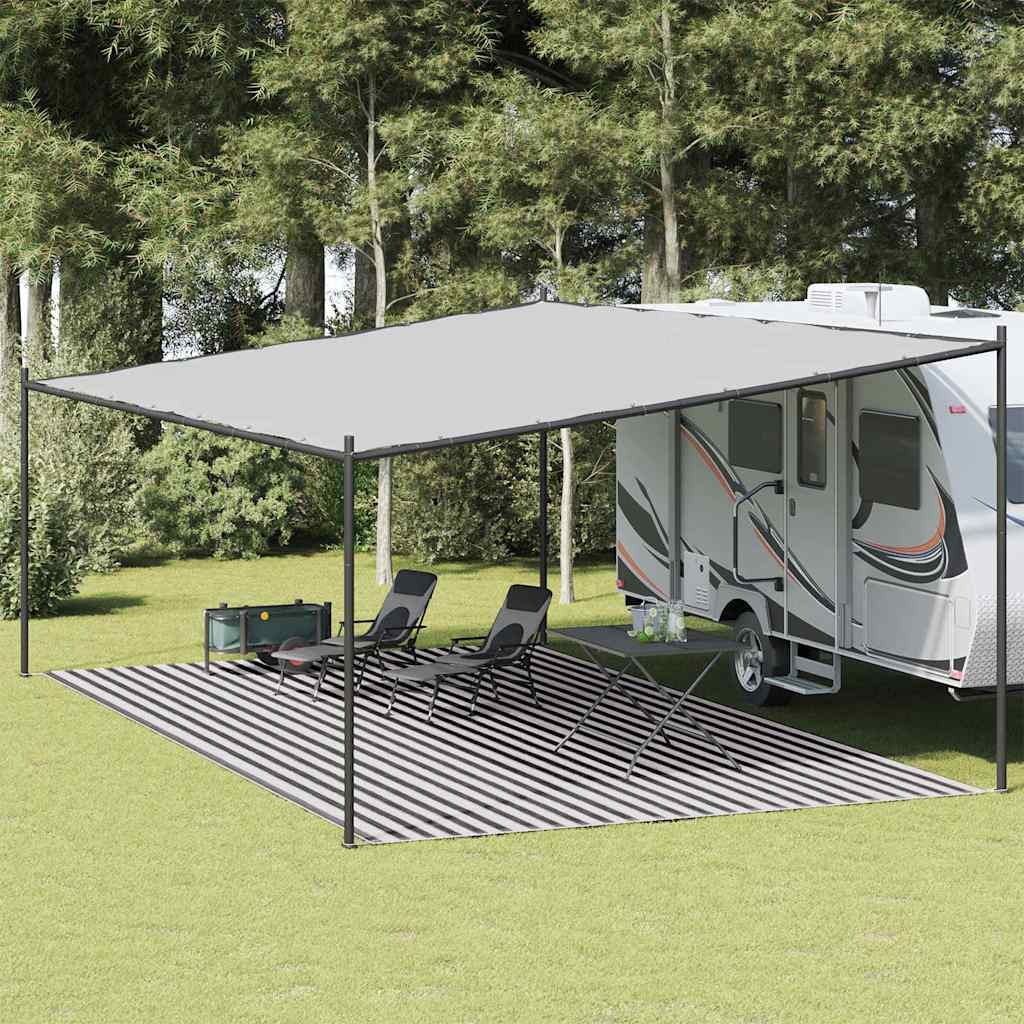vidaXL Tent Carpet Anthracite and White 400x700 cm HDPE 1