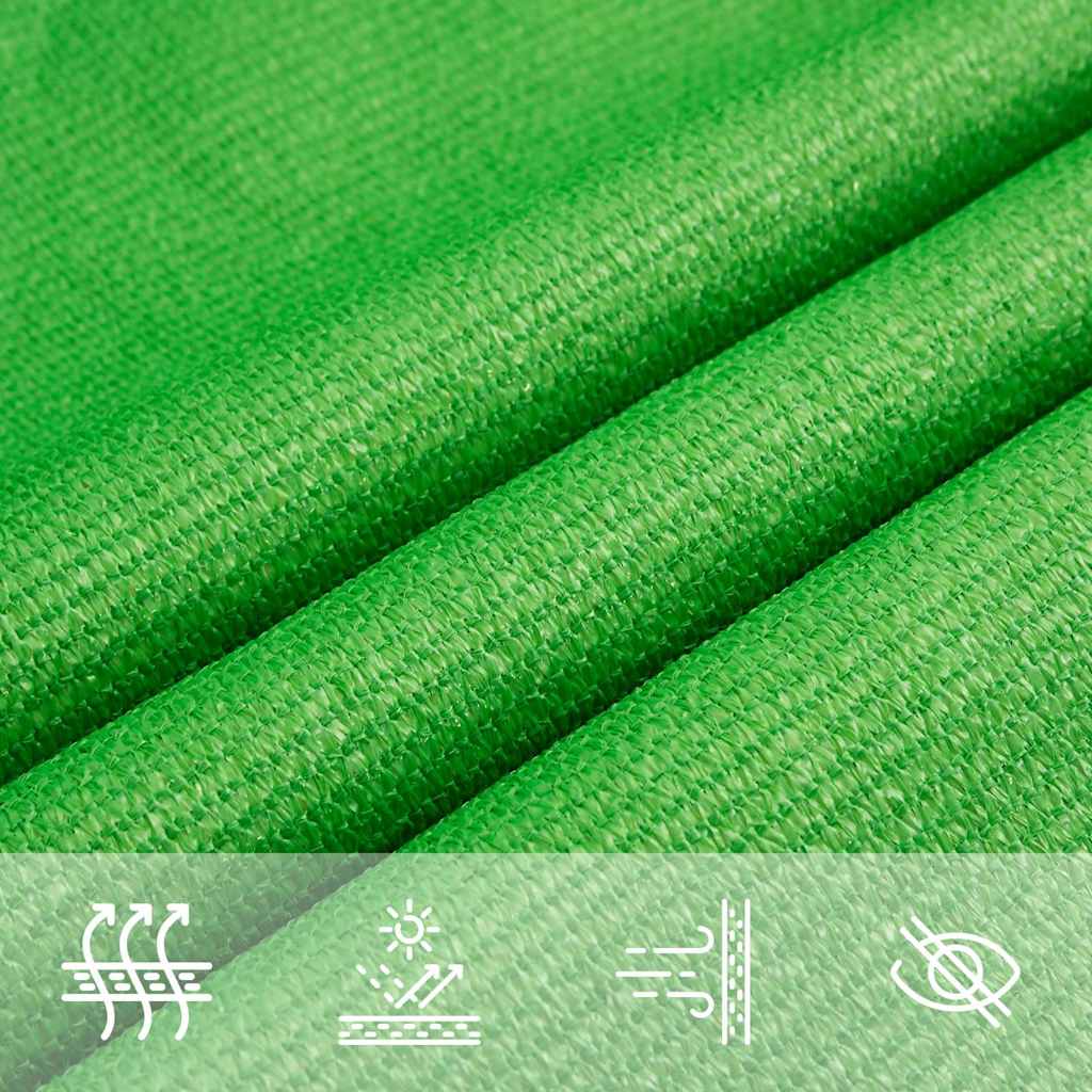 vidaXL Sunshade Sail 160 g/m² Light Green 5x5 m HDPE 5