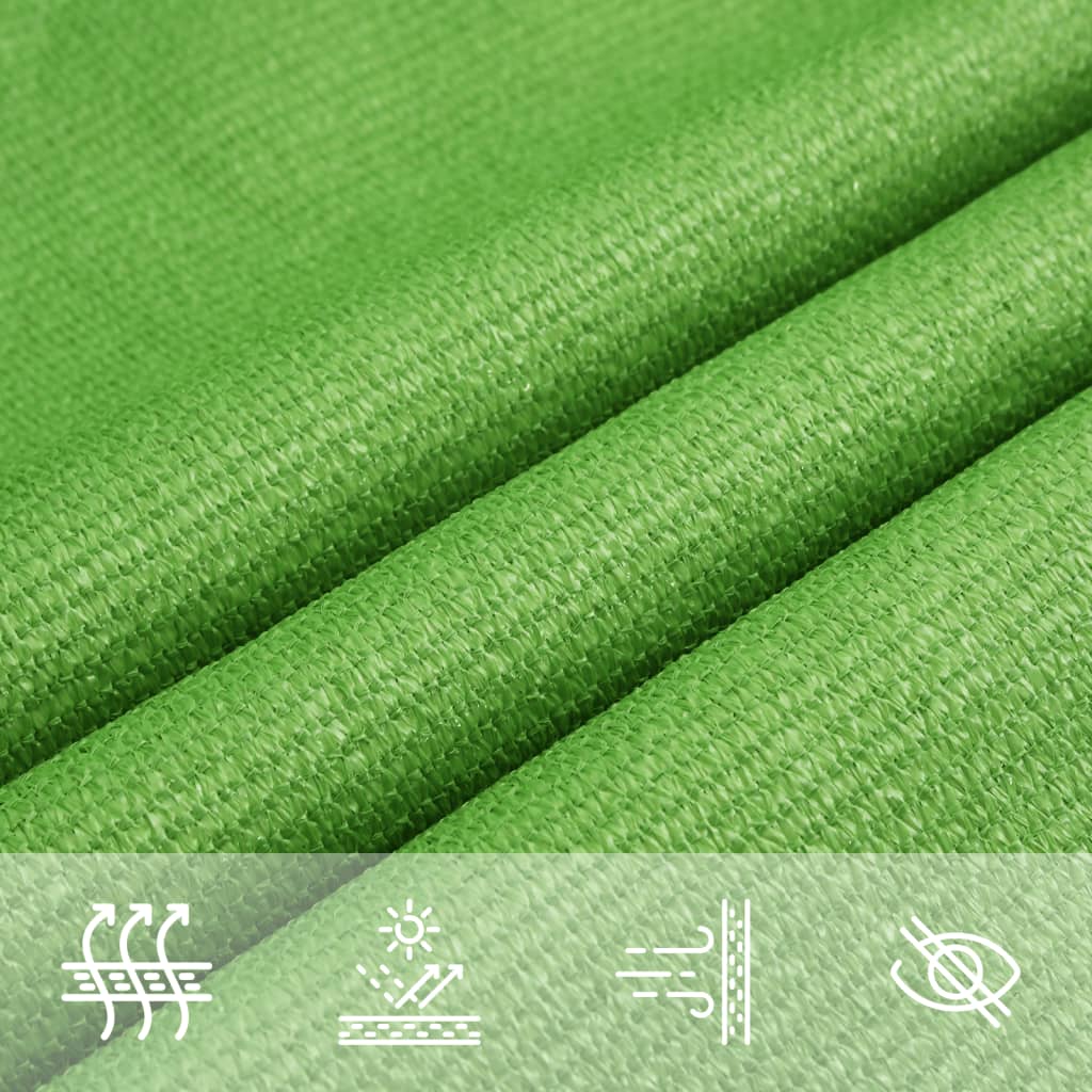 vidaXL Sunshade Sail 160 g/m² Light Green 4x7 m HDPE 5