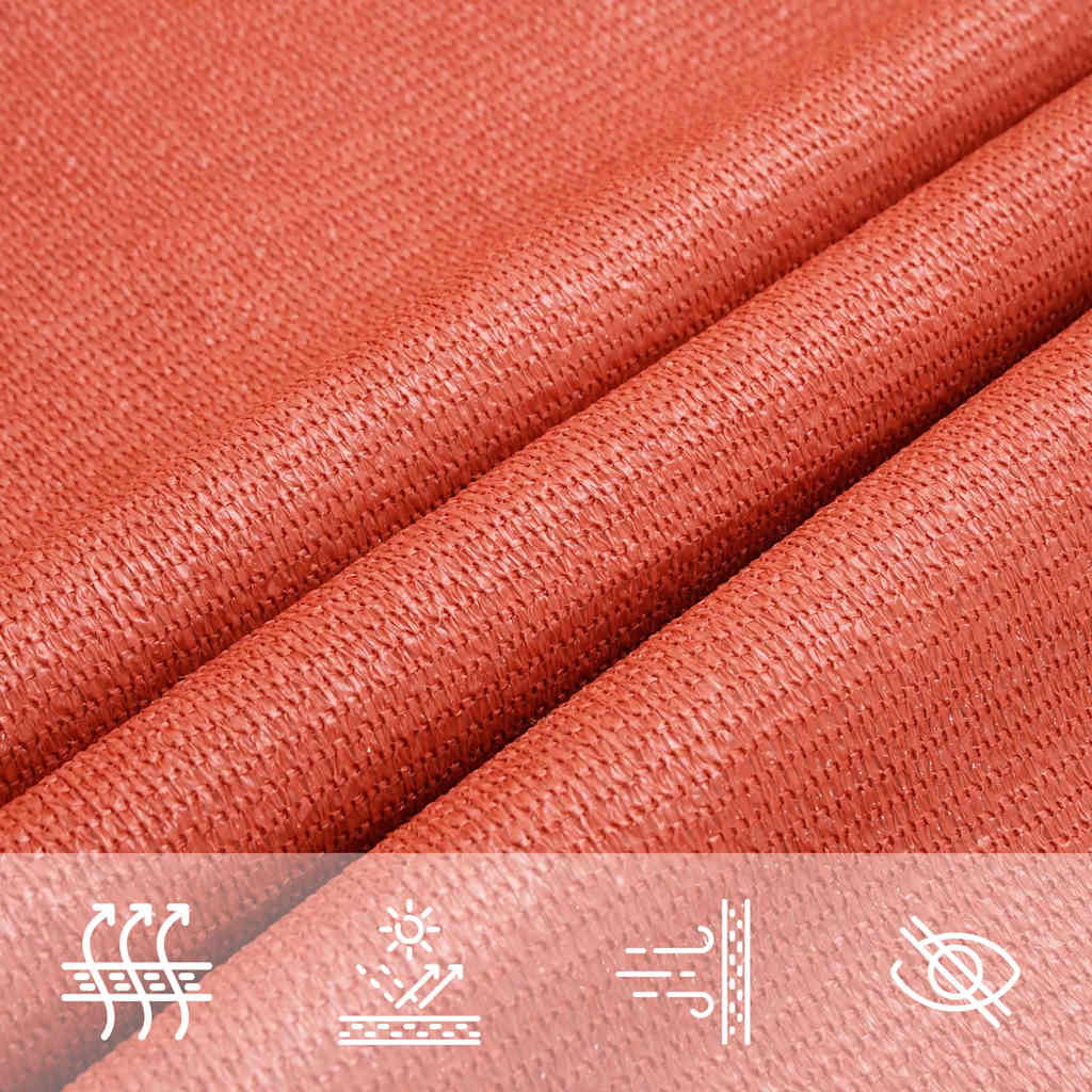 vidaXL Sunshade Sail 160 g/m² Rectangular Terracotta 3.5x4.5 m HDPE 6