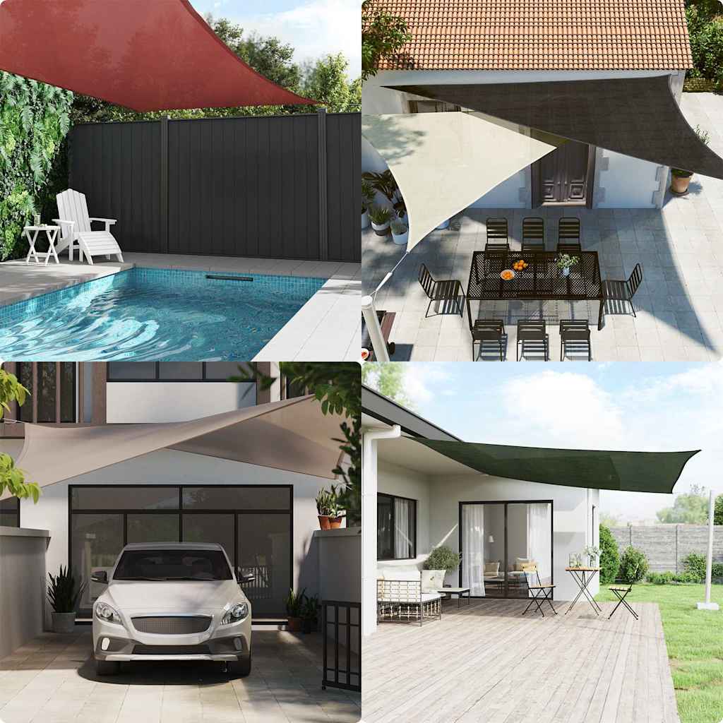 vidaXL Sunshade Sail 160 g/m² Square Blue 5x5 m HDPE 3