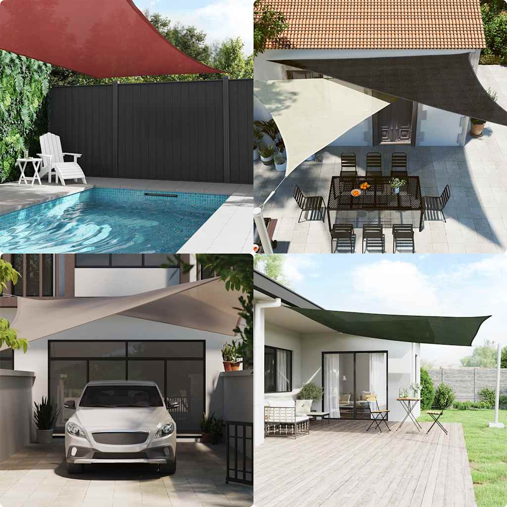 vidaXL Sunshade Sail 160 g/m² Red 4x7 m HDPE 3