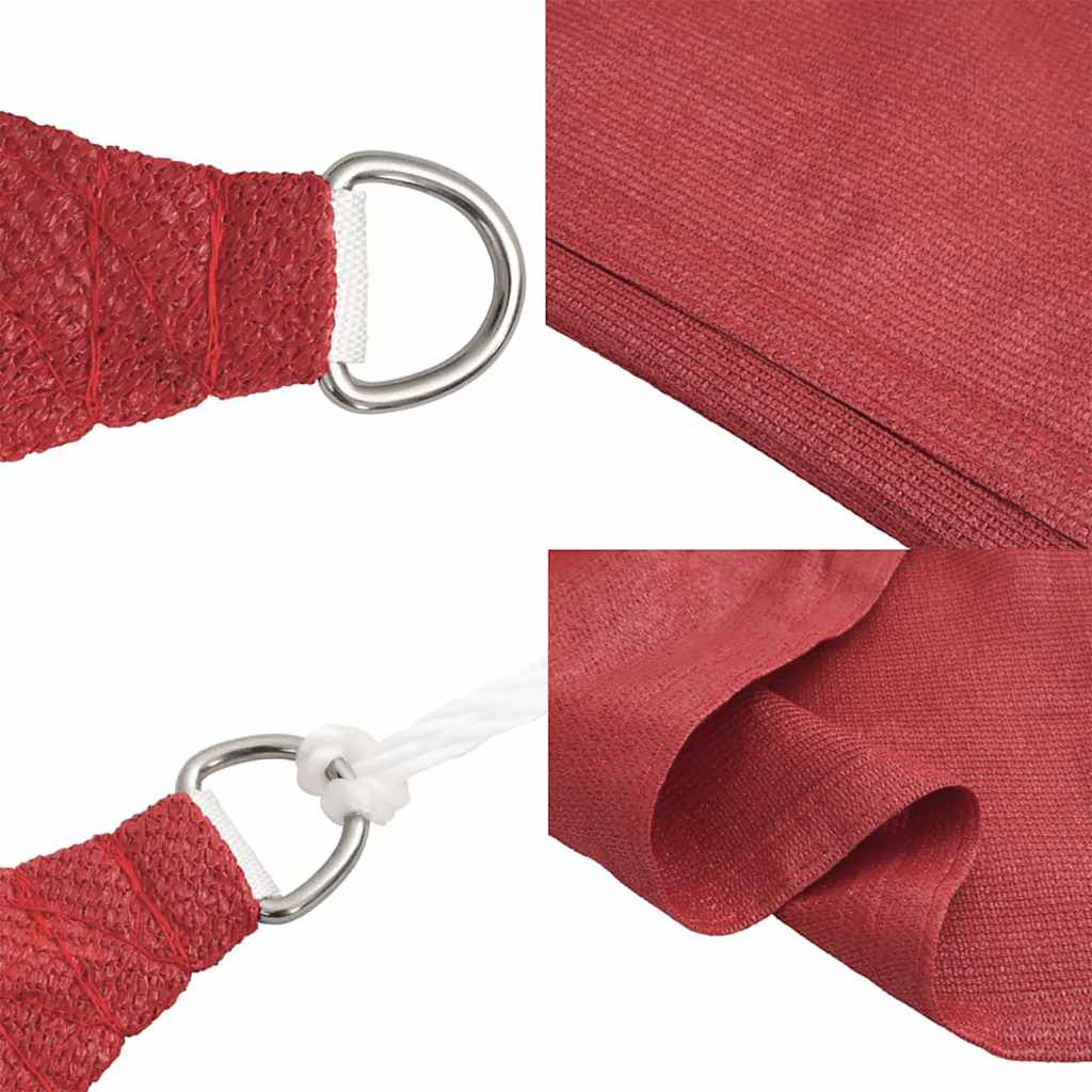 vidaXL Sunshade Sail 160 g/m² Red 4x7 m HDPE 6