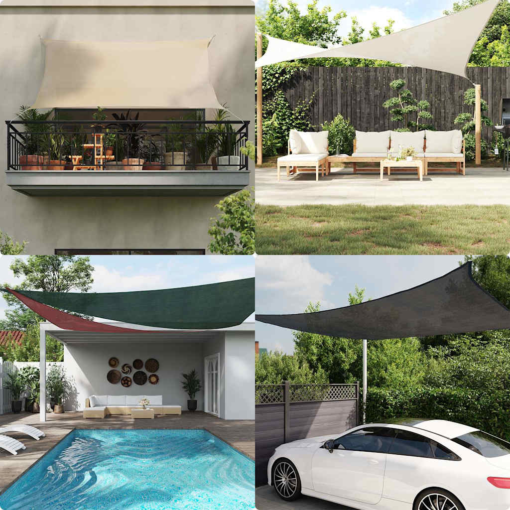 vidaXL Sunshade Sail 160 g/m² Red 4x7 m HDPE 1