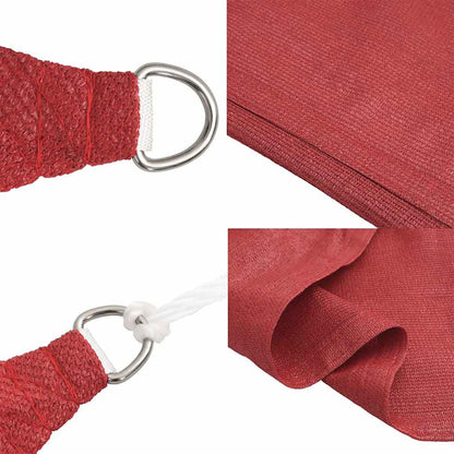 vidaXL Sunshade Sail 160 g/m² Red 5x6 m HDPE 6