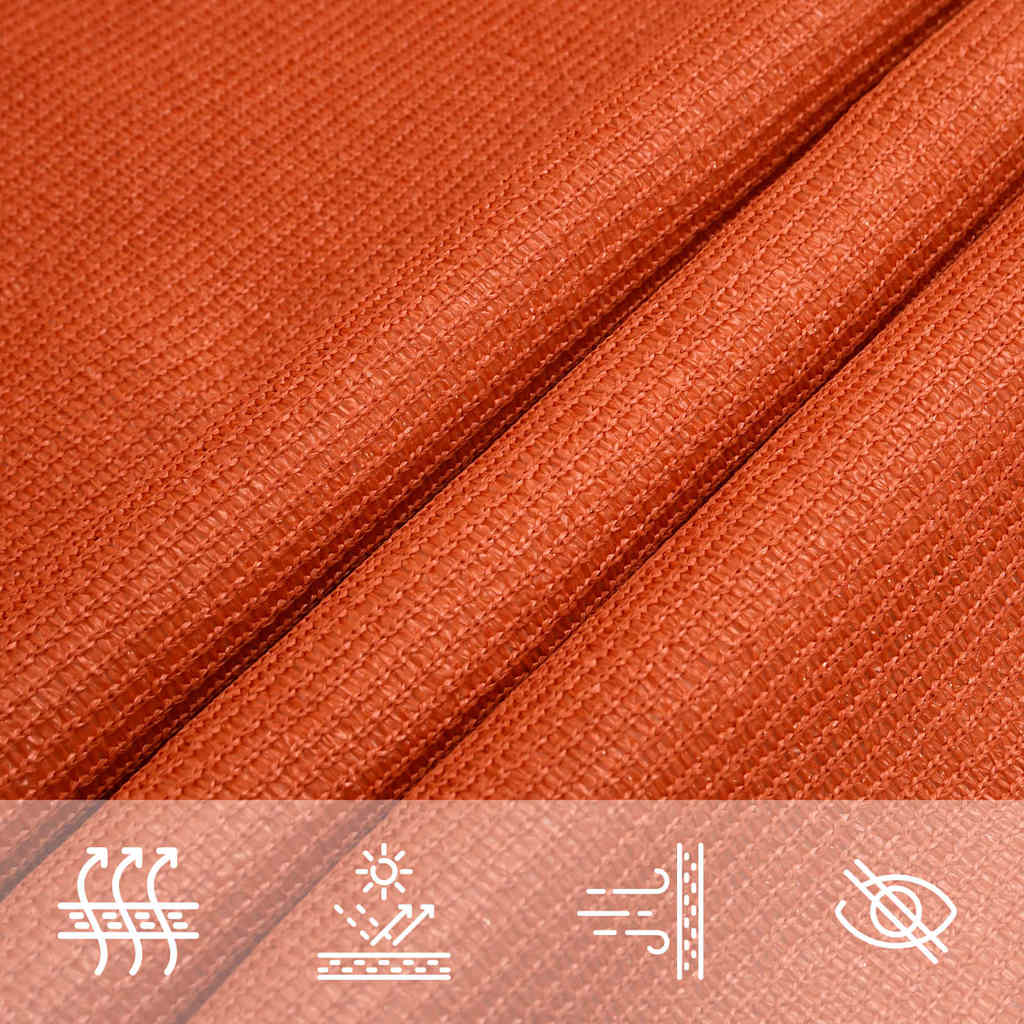 vidaXL Sunshade Sail 160 g/m² Rectangular Orange 4x5 m HDPE 4