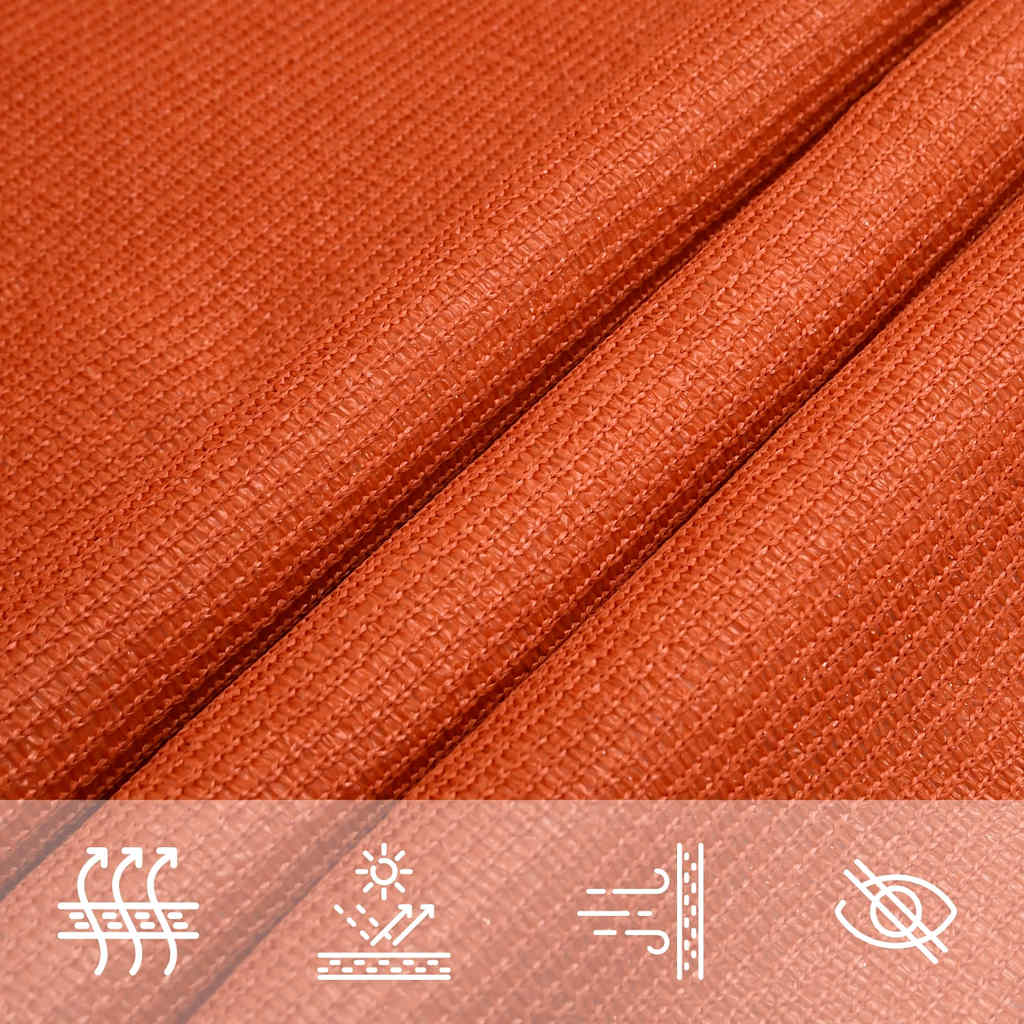 vidaXL Sunshade Sail 160 g/m² Orange 4x6 m HDPE 5