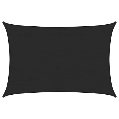 vidaXL Sunshade Sail 160 g/m² Black 4x6 m HDPE 2