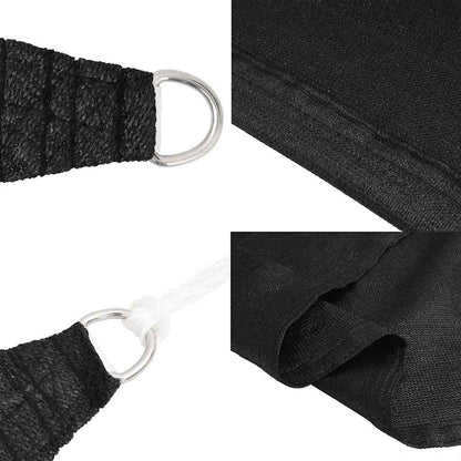 vidaXL Sunshade Sail 160 g/m² Black 4x6 m HDPE 6