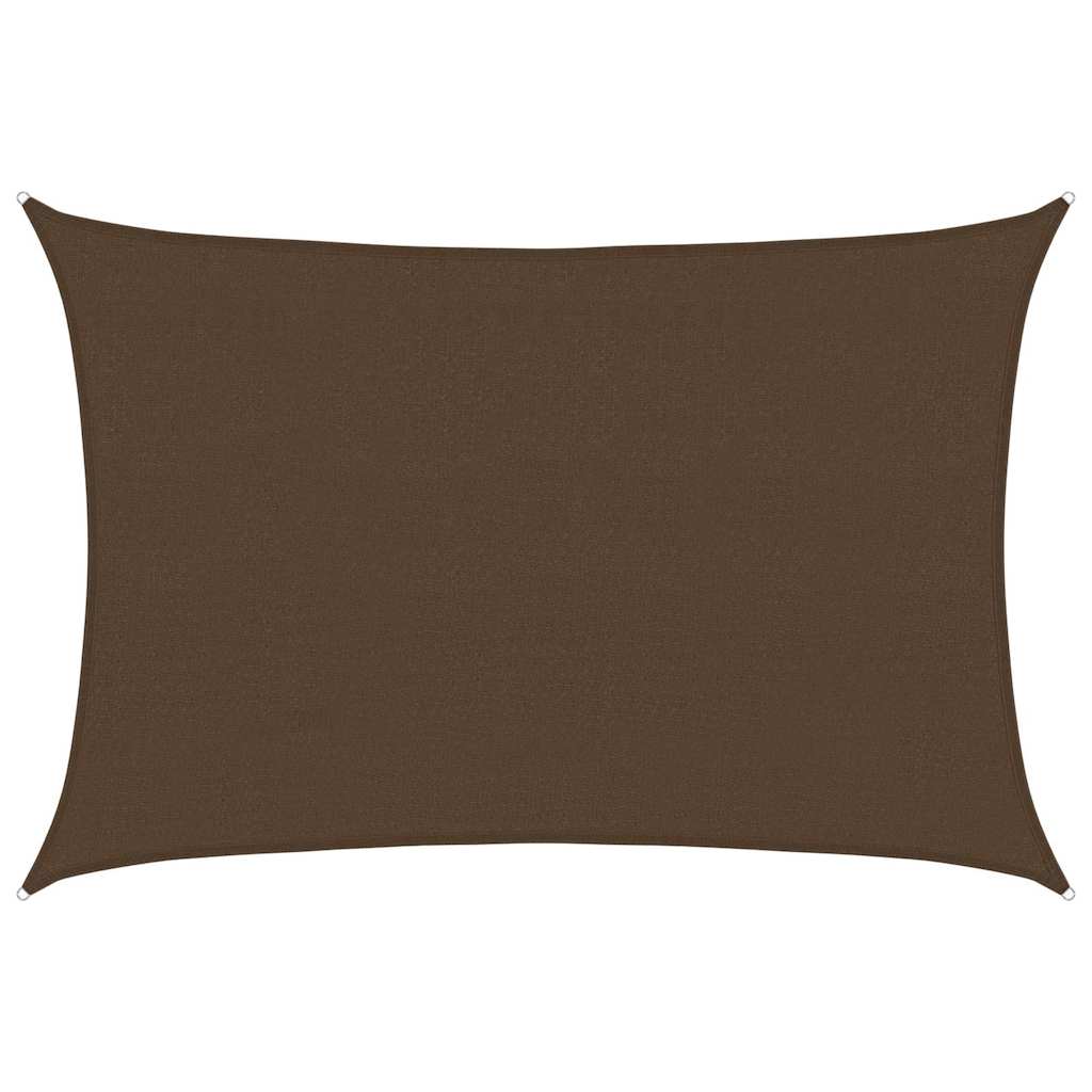 vidaXL Sunshade Sail 160 g/m² Brown 4x6 m HDPE 2