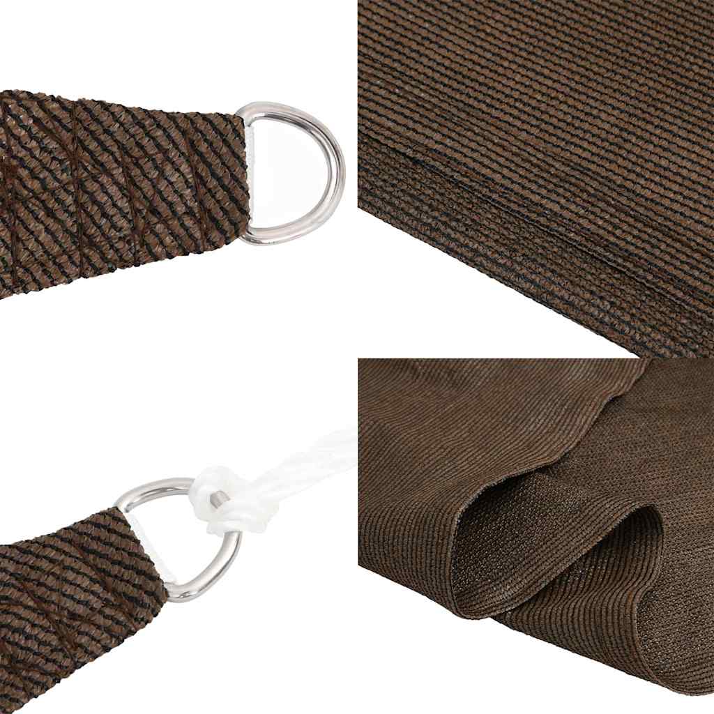 vidaXL Sunshade Sail 160 g/m² Brown 4x6 m HDPE 6