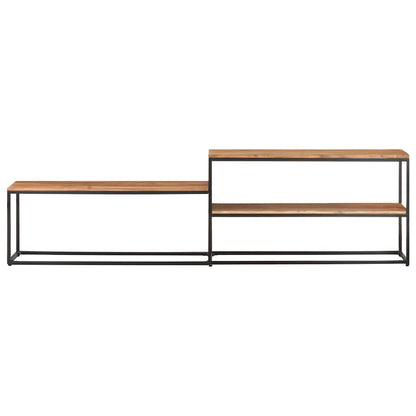 vidaXL TV Cabinet | Natural | Solid Acacia Wood | Medium | TV Cabinet 2