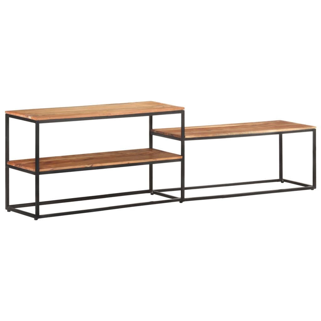 vidaXL TV Cabinet | Natural | Solid Acacia Wood | Medium | TV Cabinet 4