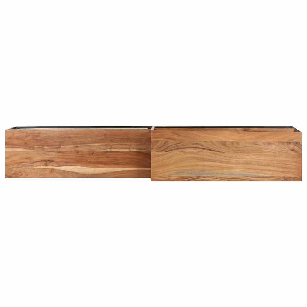 vidaXL TV Cabinet | Natural | Solid Acacia Wood | Medium | TV Cabinet 5
