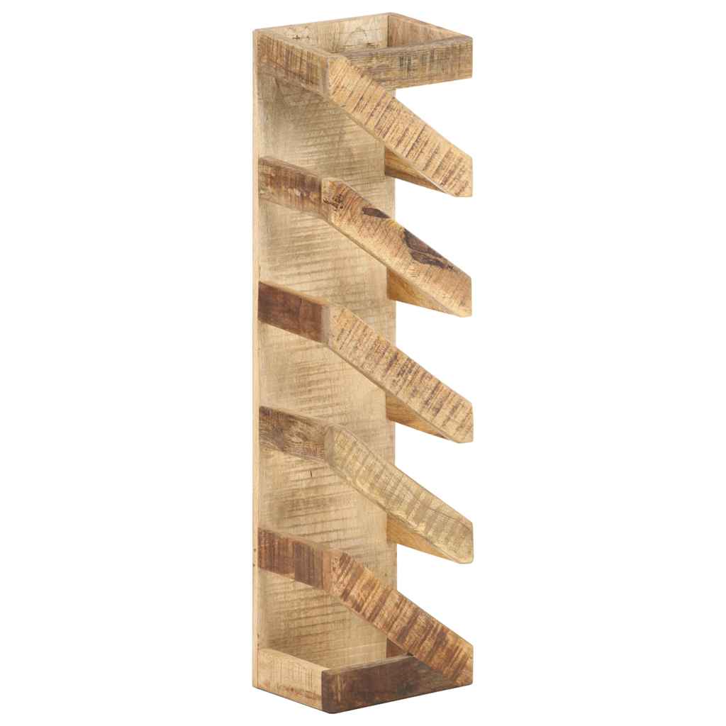321627 vidaXL Wine Rack for 5 Bottles Solid Mango Wood 5