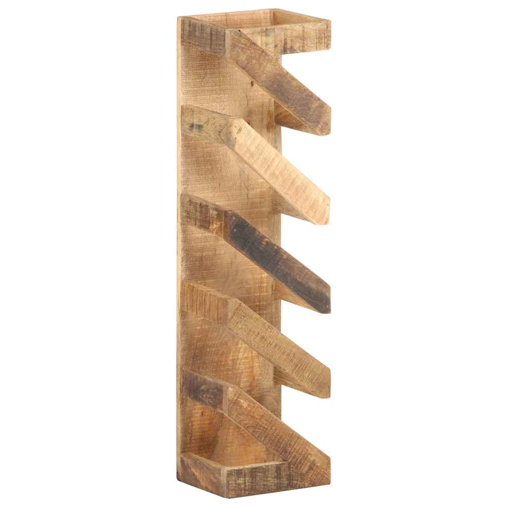 321627 vidaXL Wine Rack for 5 Bottles Solid Mango Wood 6
