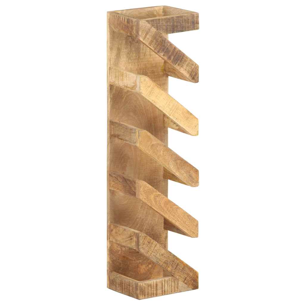 321627 vidaXL Wine Rack for 5 Bottles Solid Mango Wood 3