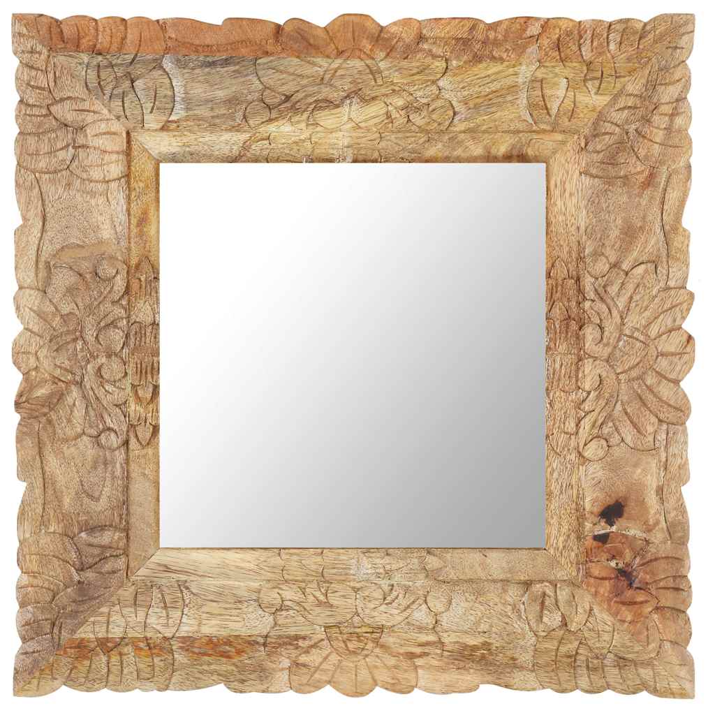 vidaXL Mirror 50x50 cm Solid Mango Wood 1