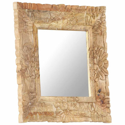 vidaXL Mirror 50x50 cm Solid Mango Wood 2