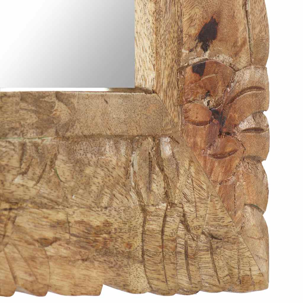vidaXL Mirror 50x50 cm Solid Mango Wood 4