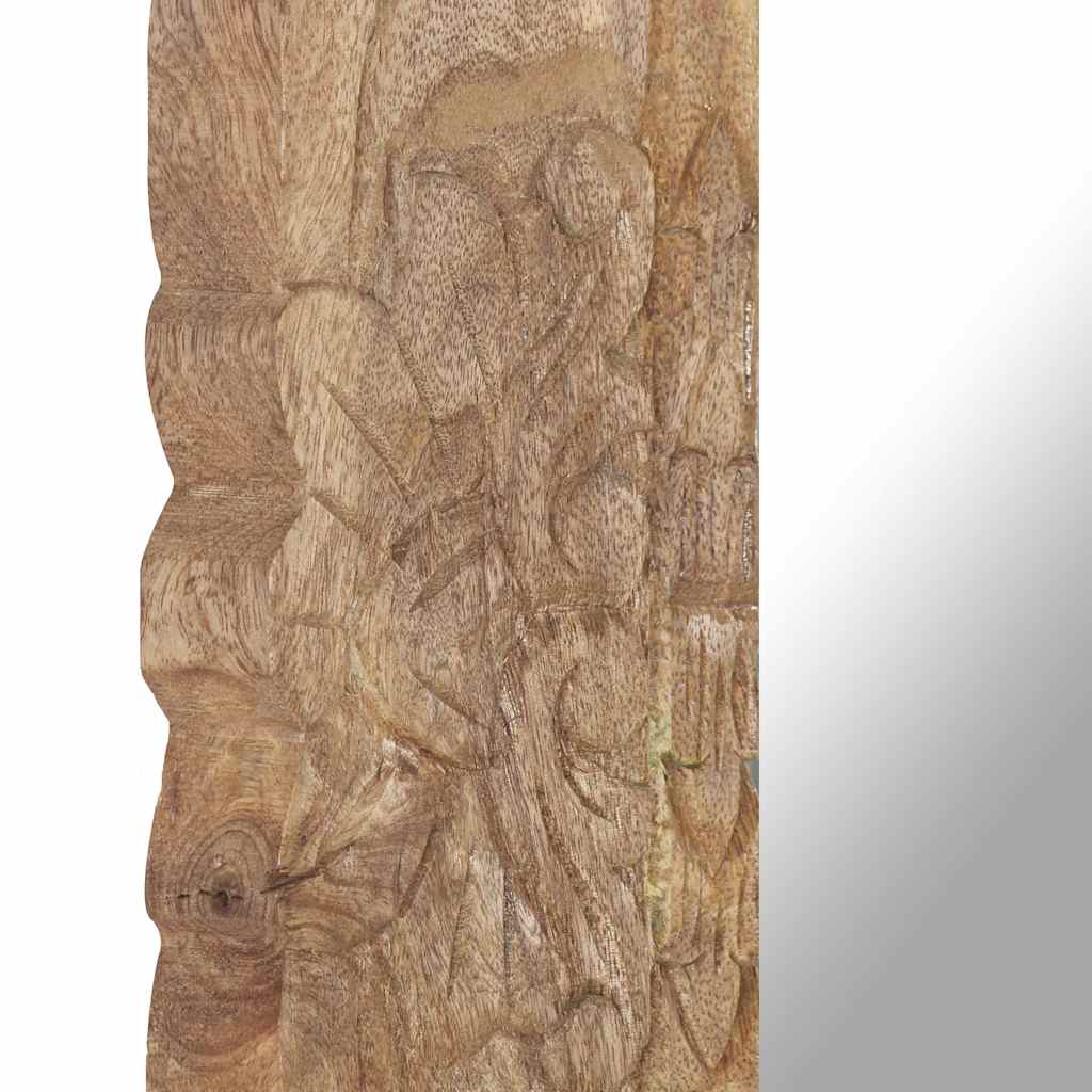 vidaXL Mirror 50x50 cm Solid Mango Wood 5