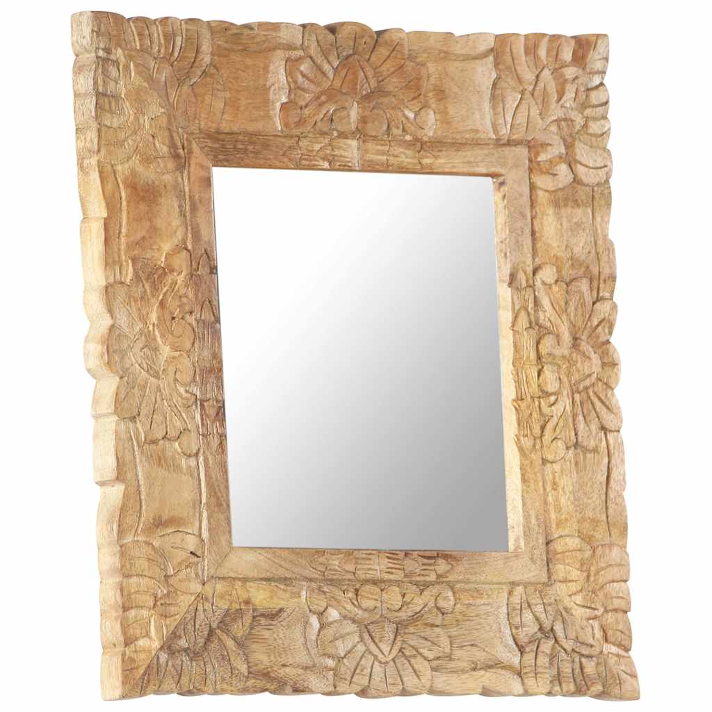Mirror Solid Mango Wood Brown