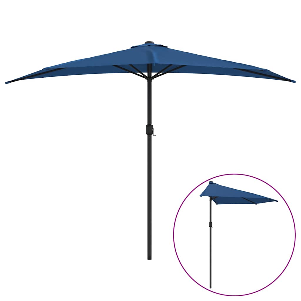 vidaXL Balcony Parasol | Blue | Fabric, Aluminium, Steel | Large 2