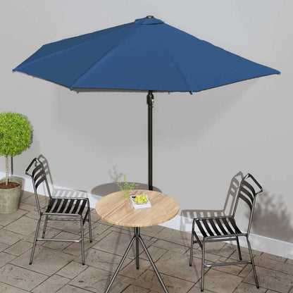 vidaXL Balcony Parasol | Blue | Fabric, Aluminium, Steel | Large 1