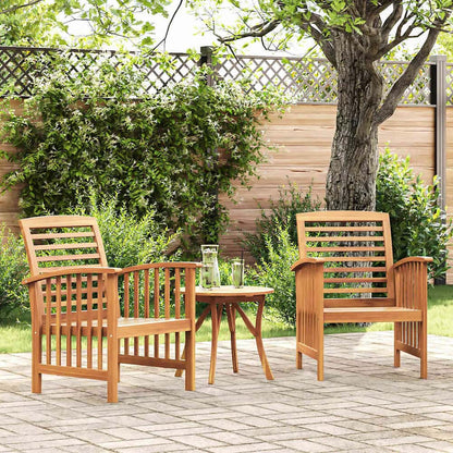 Oil Natural Solid Acacia Wood 2x single chair