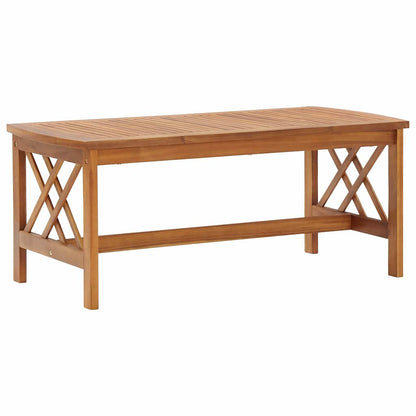 vidaXL Coffee Table | Brown | Solid Acacia wood | Medium |  Decorative Inlays 1