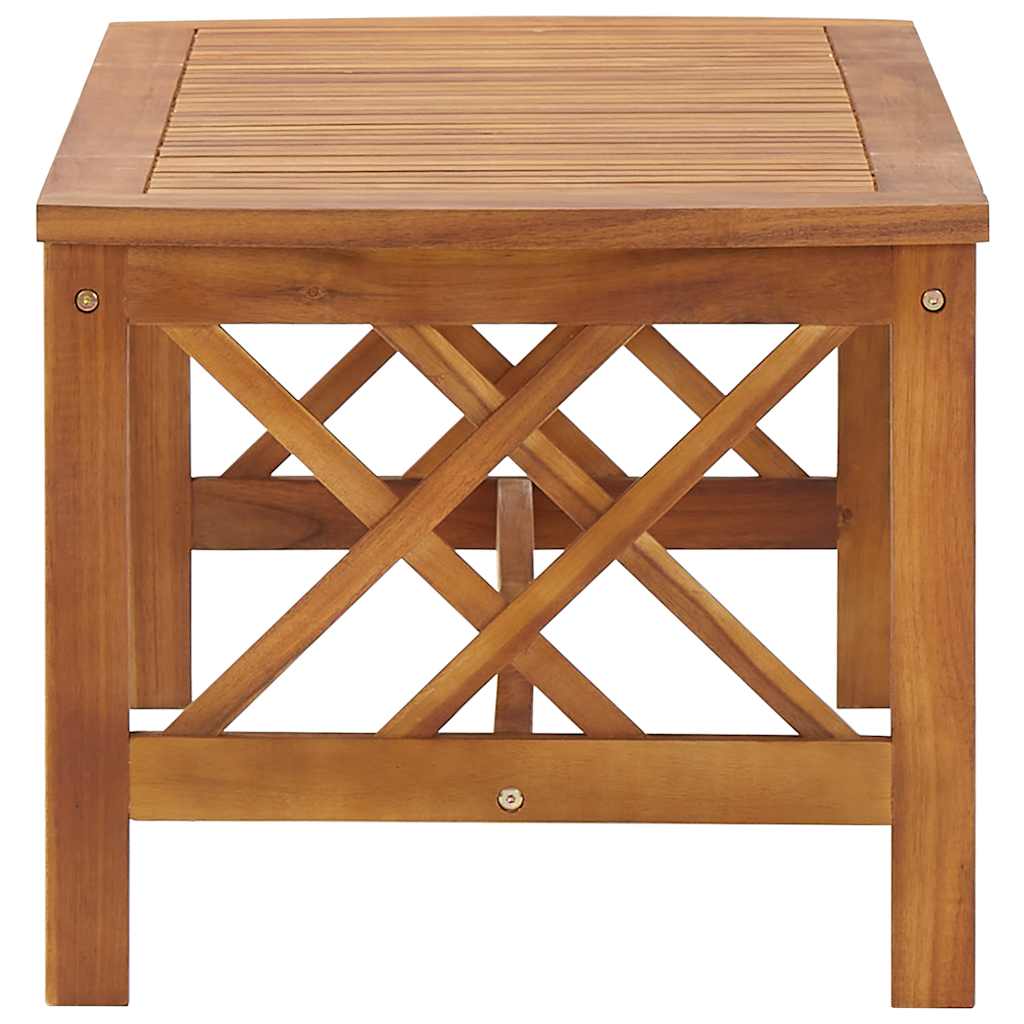 vidaXL Coffee Table | Brown | Solid Acacia wood | Medium |  Decorative Inlays 3
