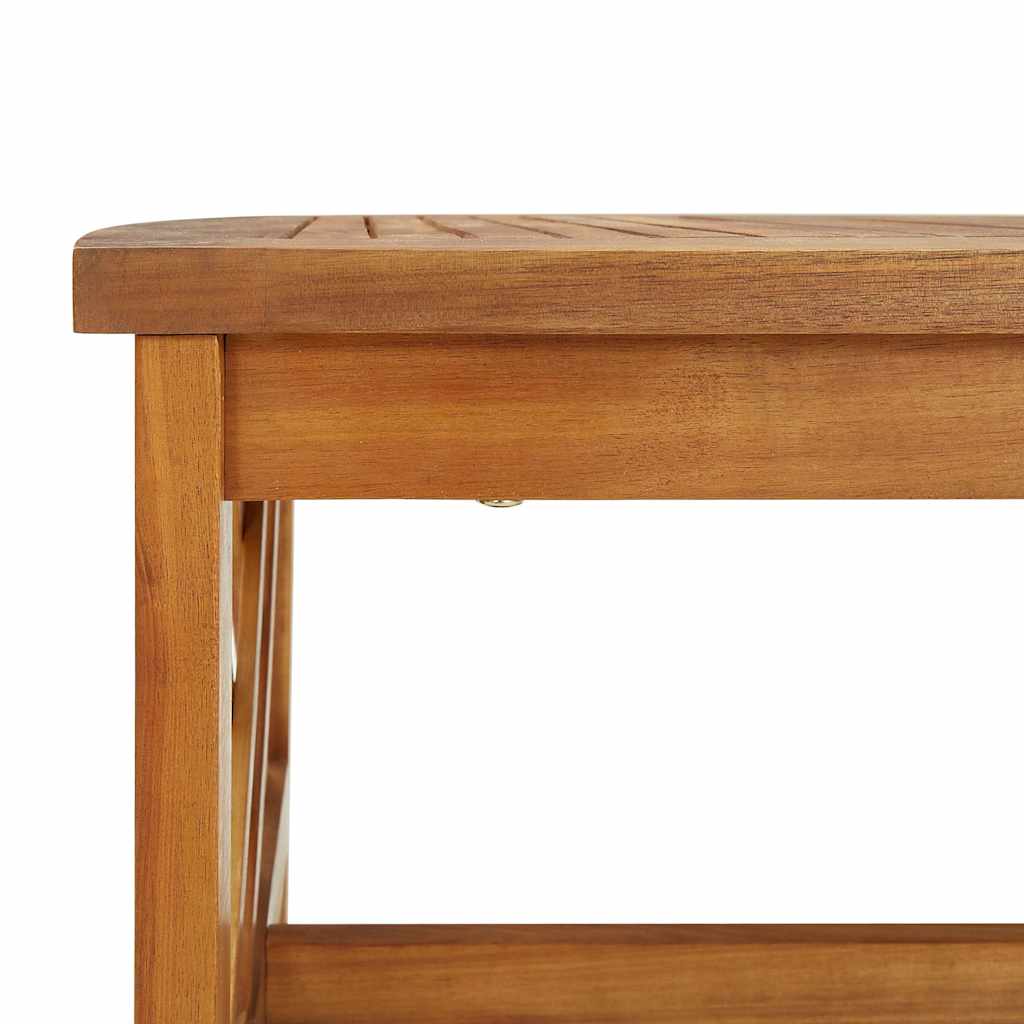 vidaXL Coffee Table | Brown | Solid Acacia wood | Medium |  Decorative Inlays 5
