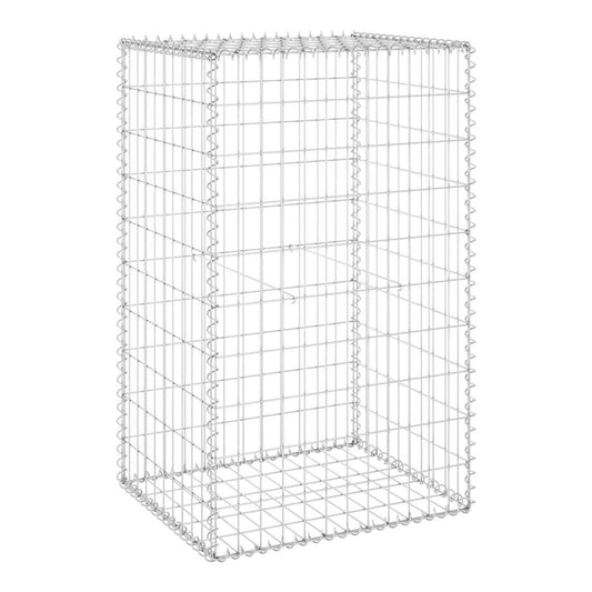 Gabion Wall with Covers Galvanised Steel 60 cm 100 cm 50 cm