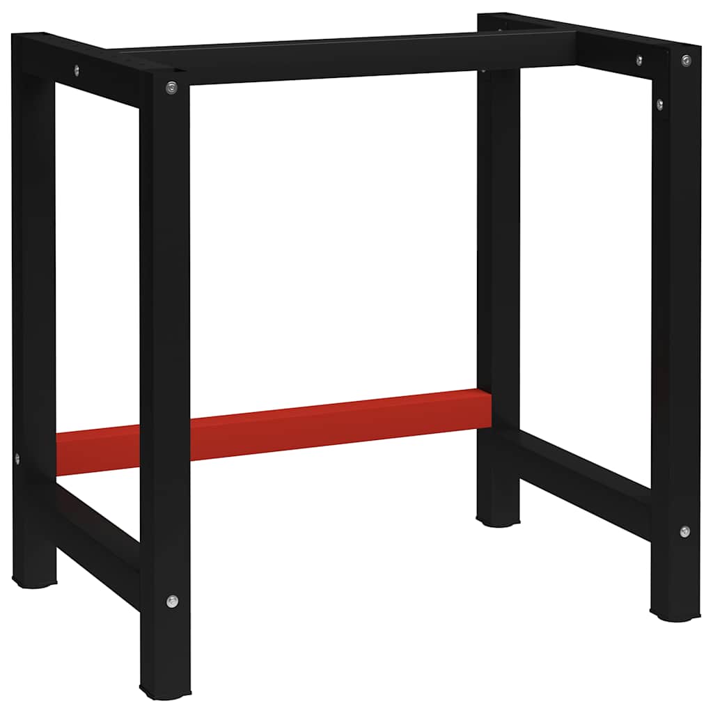 vidaXL Metal Frame | Black and Red | Metal with powder coating 1