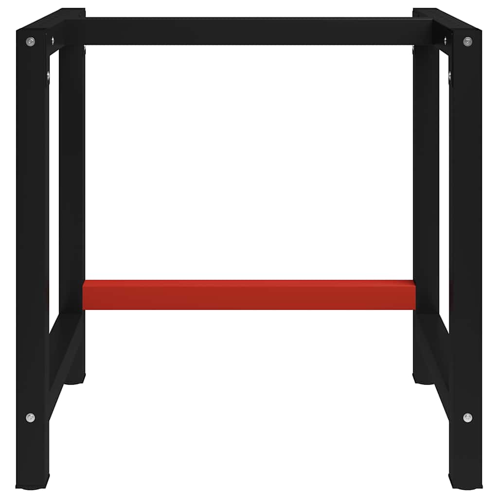 vidaXL Metal Frame | Black and Red | Metal with powder coating 2