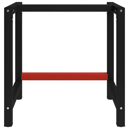 vidaXL Metal Frame | Black and Red | Metal with powder coating 2