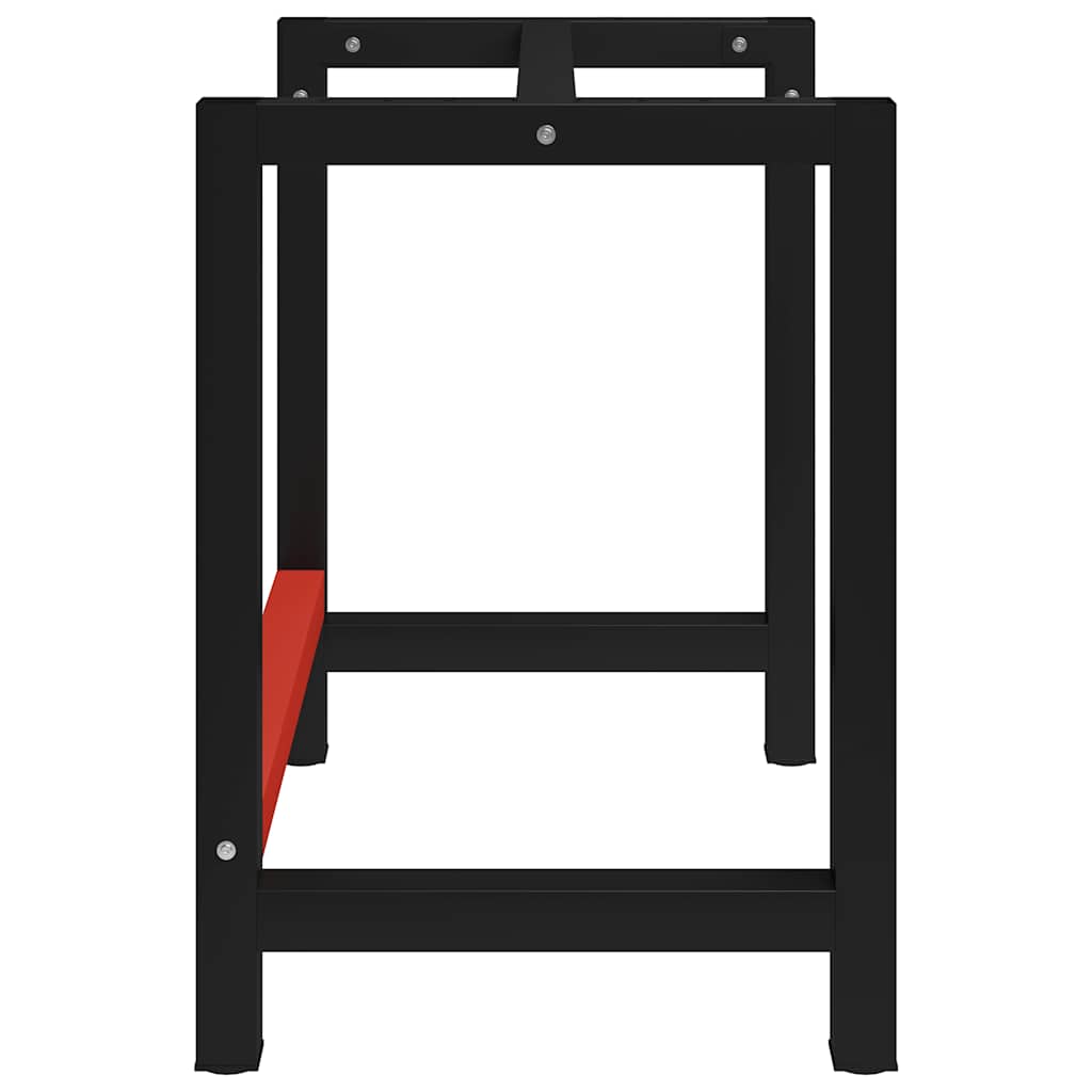 vidaXL Metal Frame | Black and Red | Metal with powder coating 3
