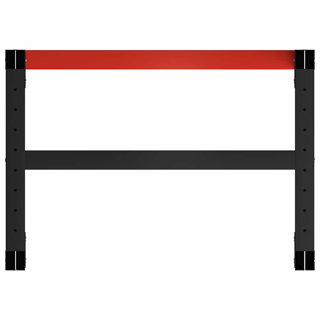 vidaXL Metal Frame | Black and Red | Metal with powder coating 5