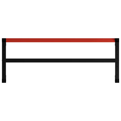 vidaXL Work Bench Frame Metal 150x57x79 cm Black and Red 5