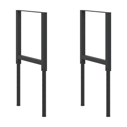 vidaXL Metal Frame | Set of 2 | Black | Powder-coated metal | Small 2