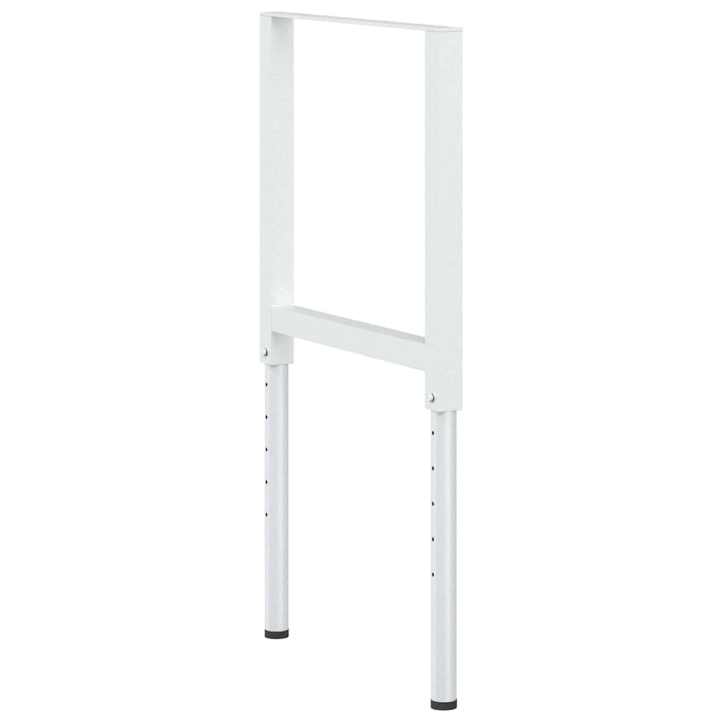 147932 vidaXL Adjustable Work Bench Frames 2 pcs Metal 55x(69-95,5) cm Grey 4