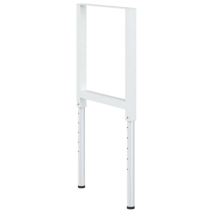 147932 vidaXL Adjustable Work Bench Frames 2 pcs Metal 55x(69-95,5) cm Grey 4