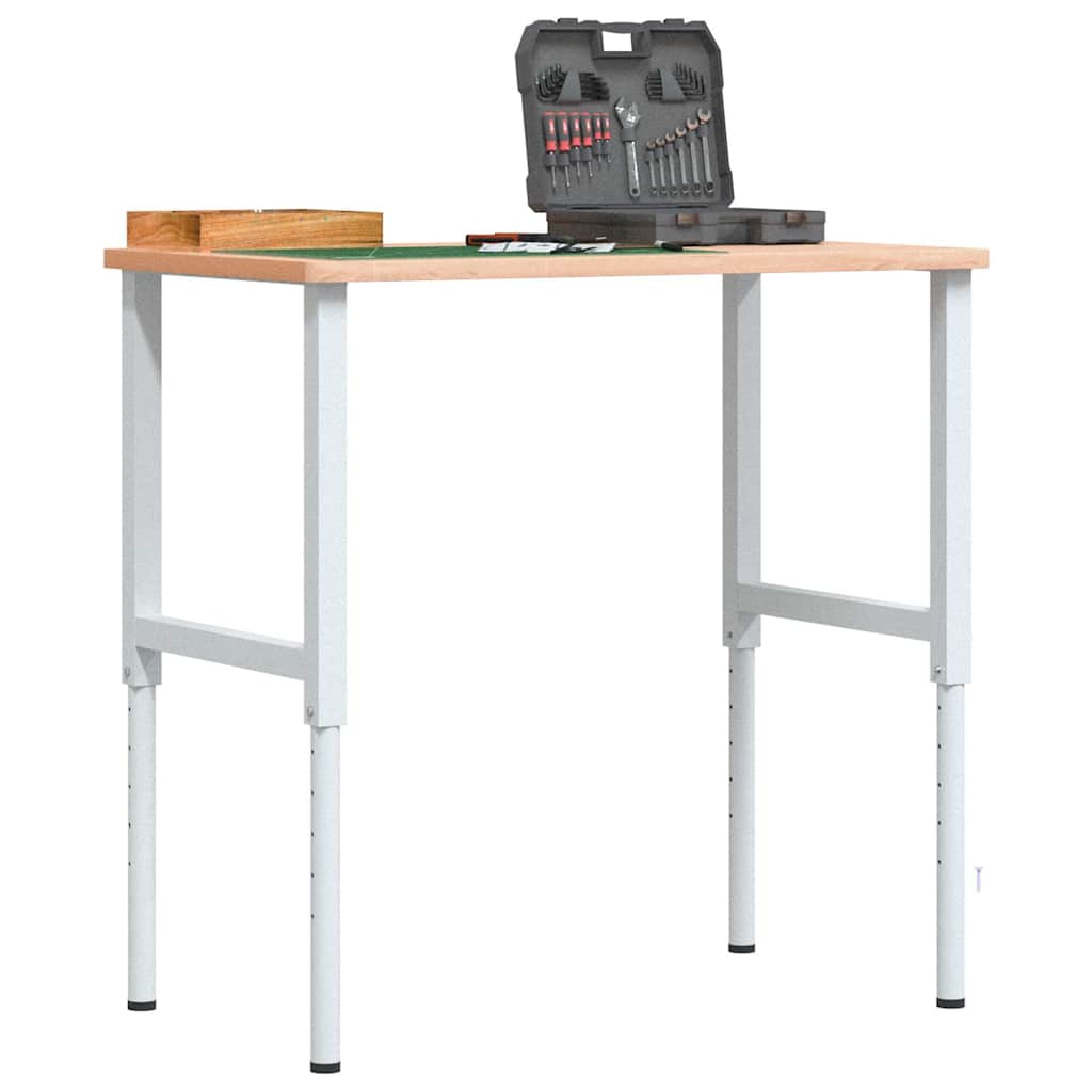 147932 vidaXL Adjustable Work Bench Frames 2 pcs Metal 55x(69-95,5) cm Grey 1